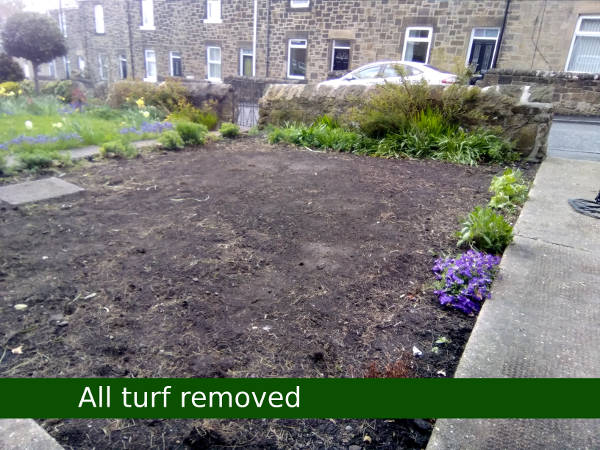 HOME and GARDEN, Newcastle - All turf removed